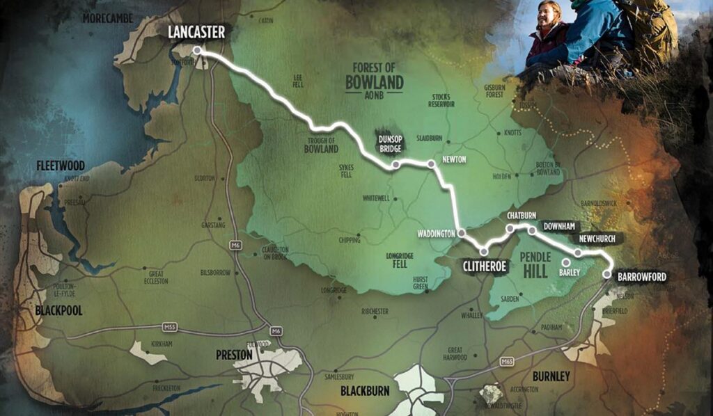 pendle witch trail map route
